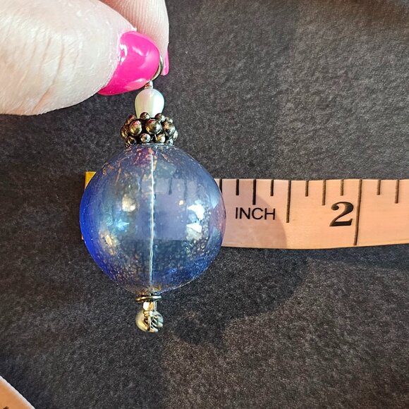 Murano Glass and Pearl Pendant with Gold. - Picture 4 of 4